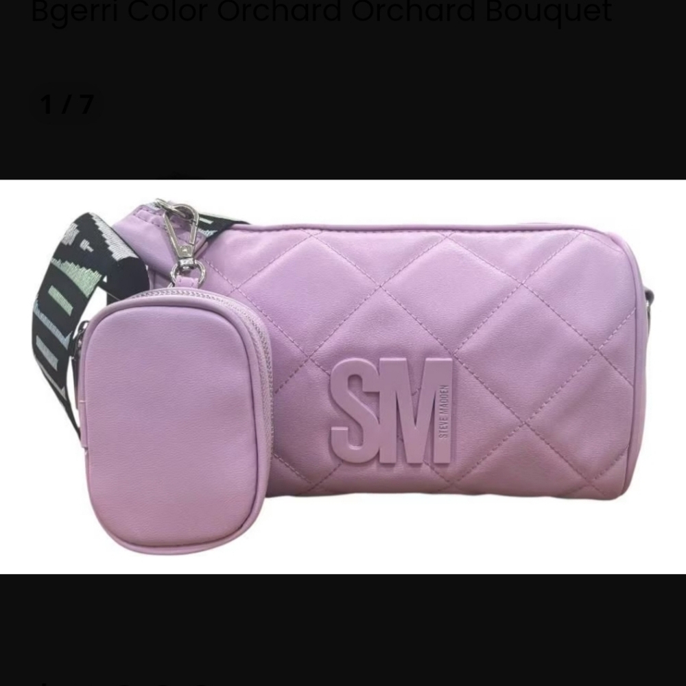 NWT Steve Madden BGERRI Quilted Mauve Pink Crossbody Bag